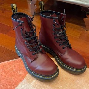 Dr. Martens cherry red boots